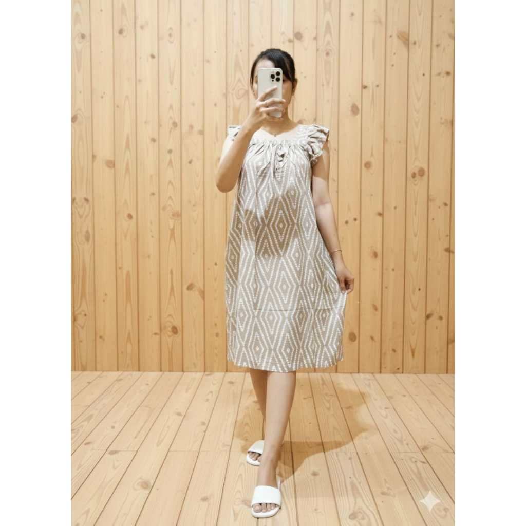 Daster Kerut Dada Tali Pendek Rayon Premium Kain Adem dan Tebal