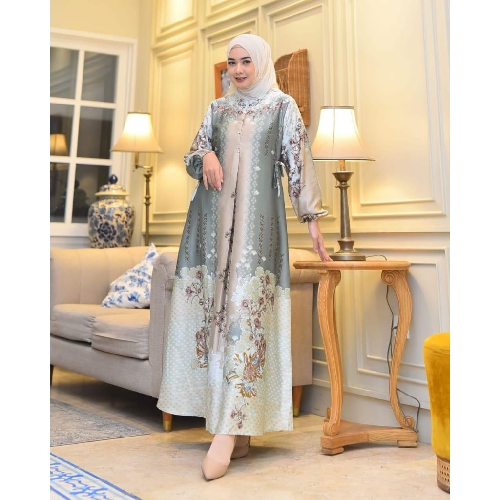 Gamis silk premium/Gamis terlaris seragaman/Gamis jumbo LD 130