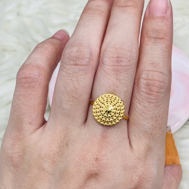 cincin borobudur bulat uk 16 simple elegant emas asli kadar 700