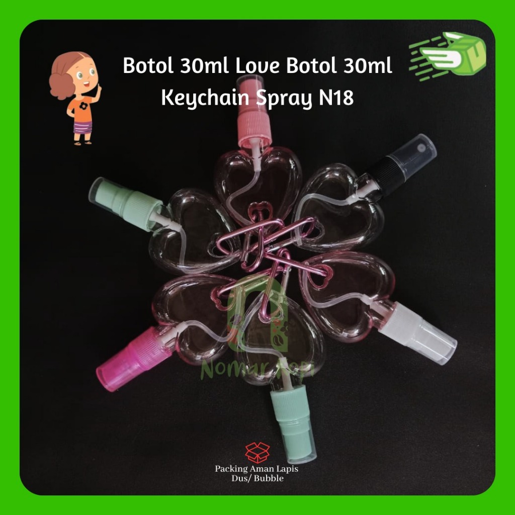 Botol 30ml Love Botol 30ml Keychain Spray N18