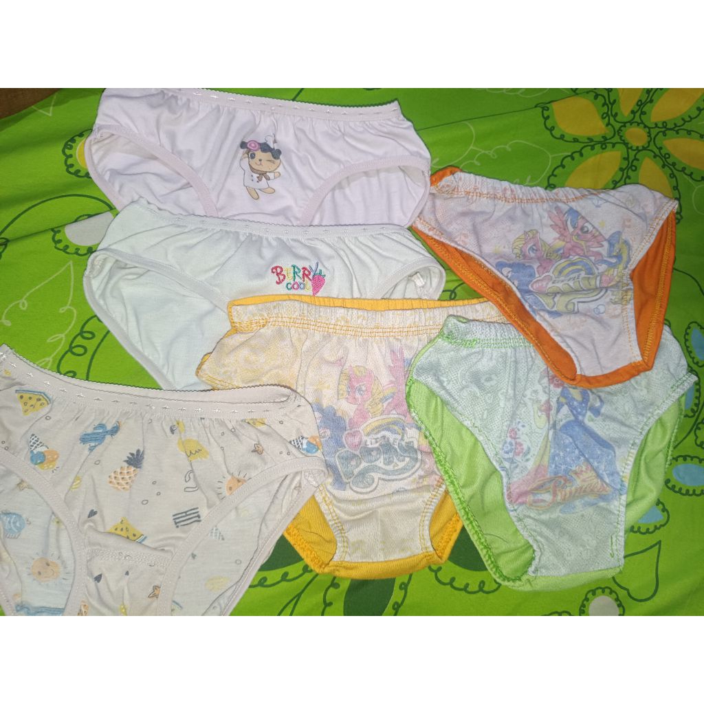 celana dalam anak perempuan usia 4-6 tahun PL 1 lusin isi 12pcs
