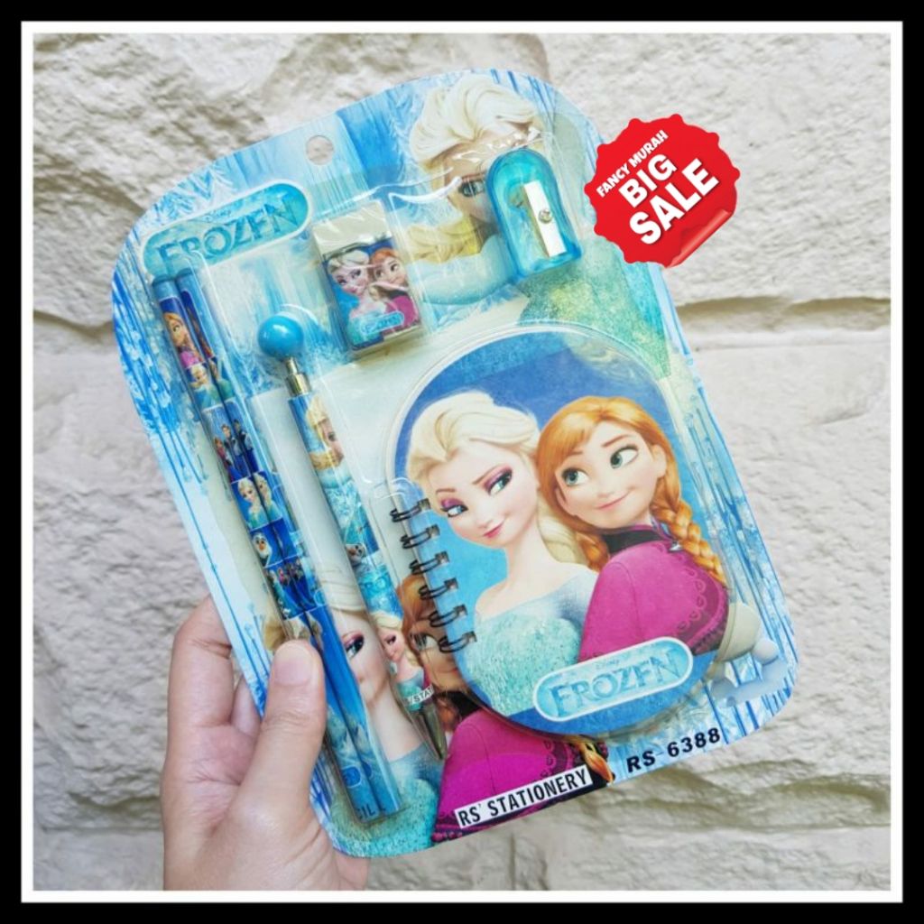 (SALE) PAKET ALAT TULIS FROZEN - SET ALAT TULIS FROZEN - STATIONERY SET ANAK FROZEN - STUDY SET KARA