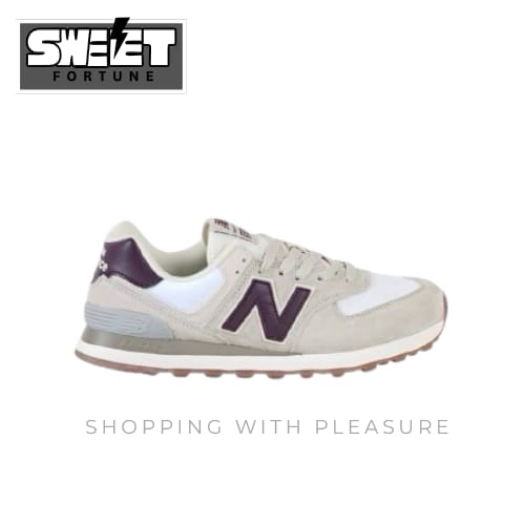 (SWEETFORTUNE) Sepatu Sneakers New Balance 574 Moonbeam Burgundy