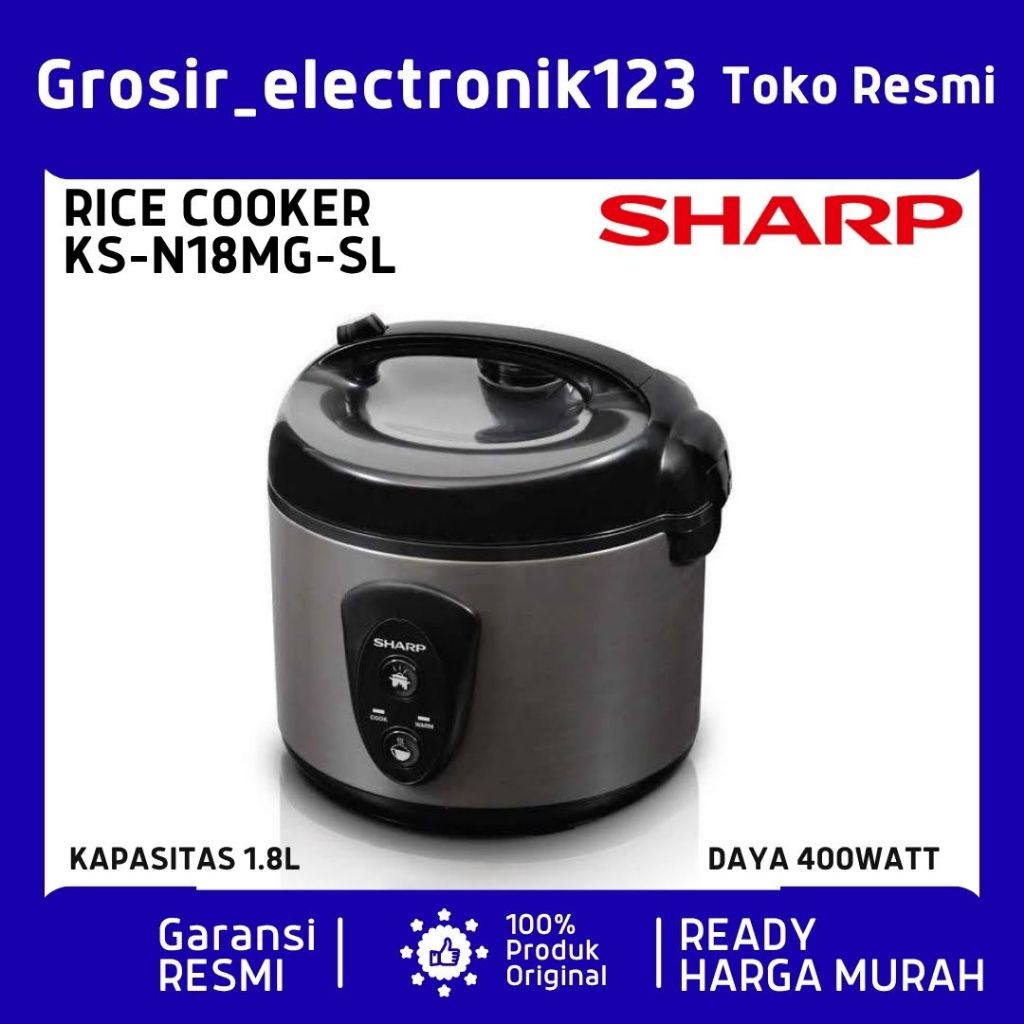 Sharp Magic Com KS N 18 MG / Rice Cooker Sharp KS N18MG SL / SHARP ORIGINAL Magic Com KSN 18