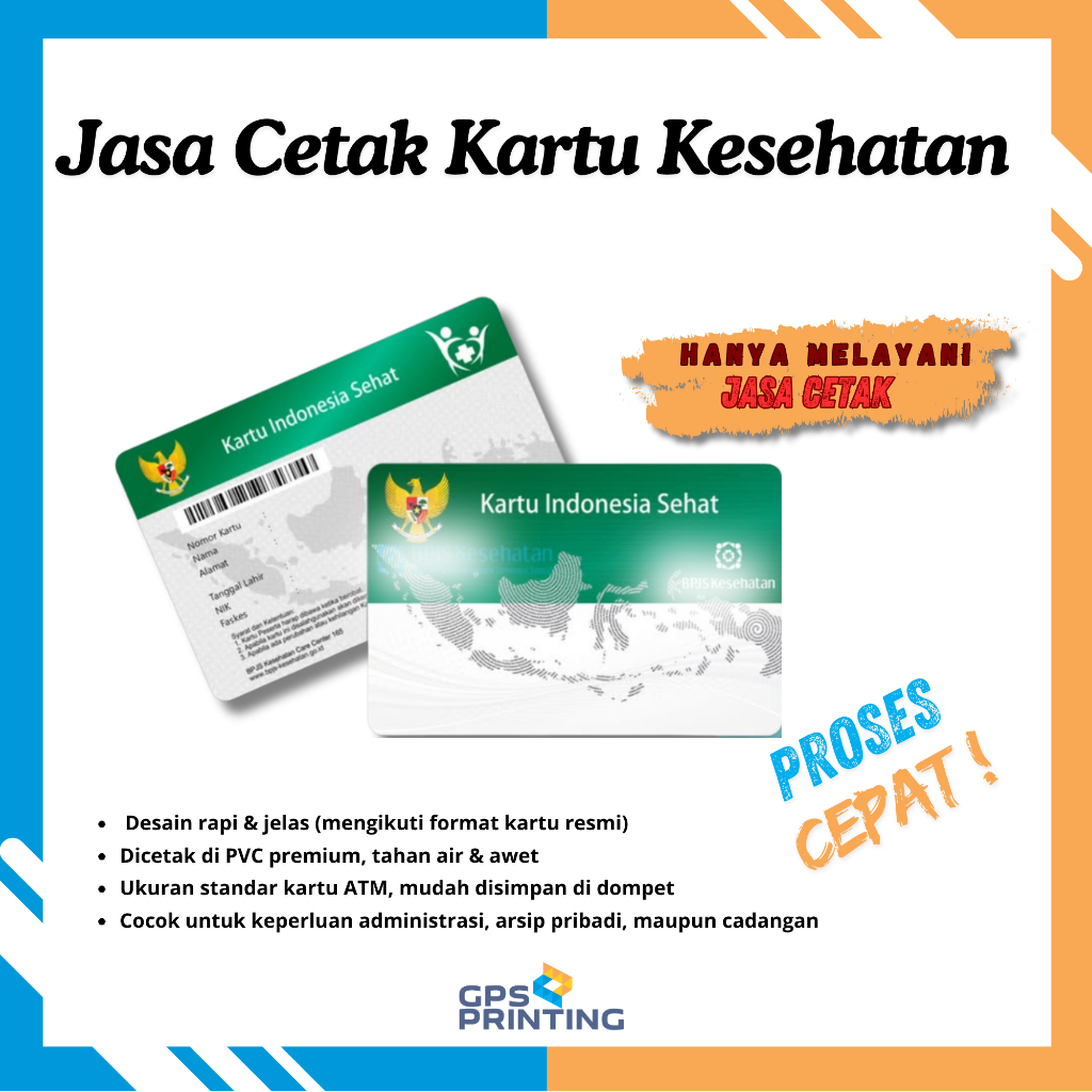 Jasa Cetak Kartu BPJS – Bahan PVC, Tahan Lama & Anti Air