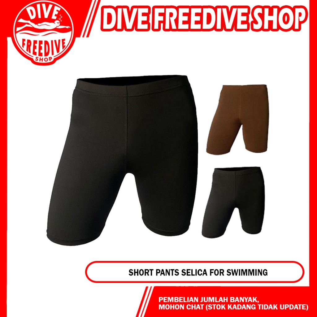 Short Pants Selica Celana Renang Pendek Unisex Pria Wanita Body Swimming Snorkeling Olahraga Air Sel