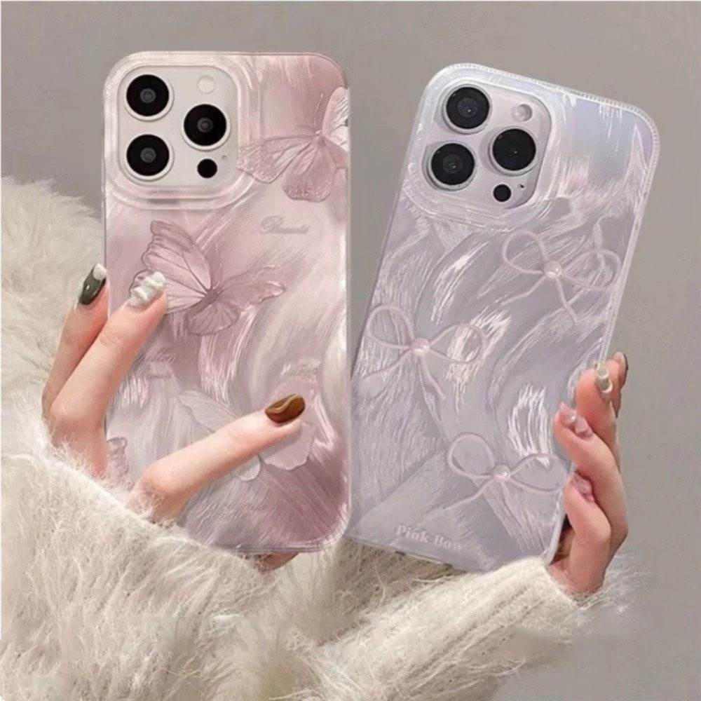 Luxury Silver Feather Holographic Laser Mewah Casing Compatible for iphone X XS XR 11 12 13 14 15 16