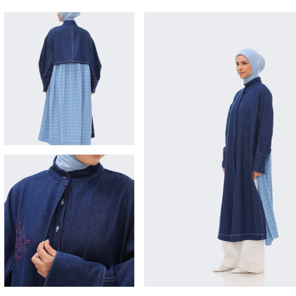 Theo Coat Riamiranda Denim Series RM Atasan Jaket Wanita Ria Miranda