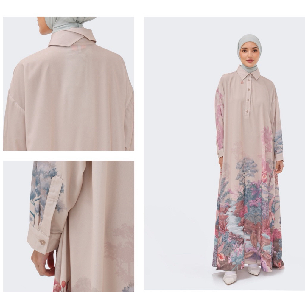 Milana Dress Dress Riamiranda Lapasi Fall 2025 Series RM Kaftan Gamis Wanita Ria Miranda