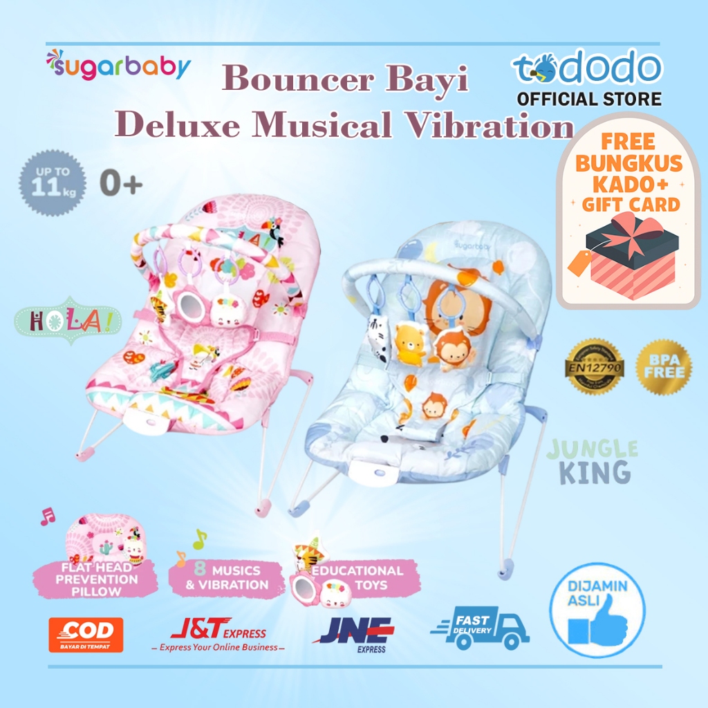 Ayunan Bayi Bouncer Elektrik Sugar Baby New Deluxe Musical Vibration Bouncer