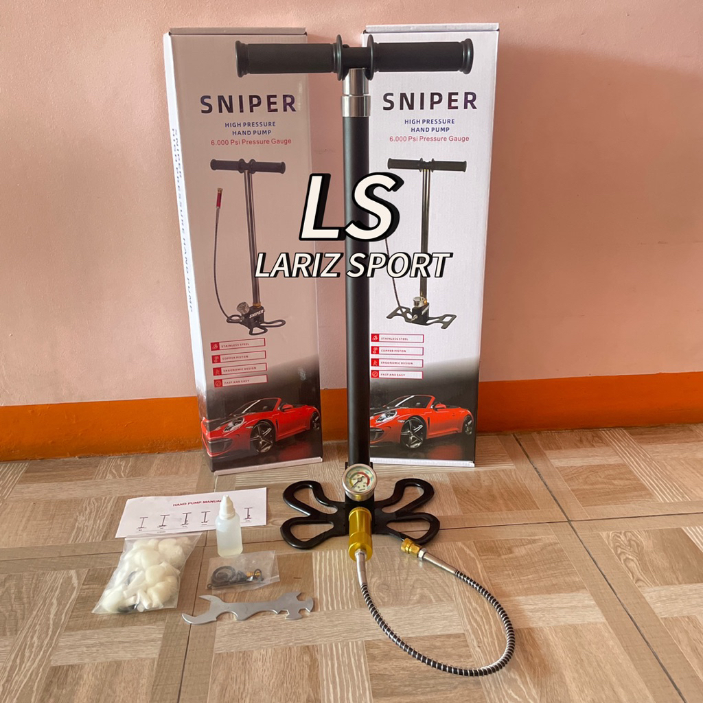 Pompa 4 Stage Sniper 6000 Psi Filter Besar , 4 Stage Sniper Filbes Lipat, Pompa Pcp 6000 Psi, Sniper