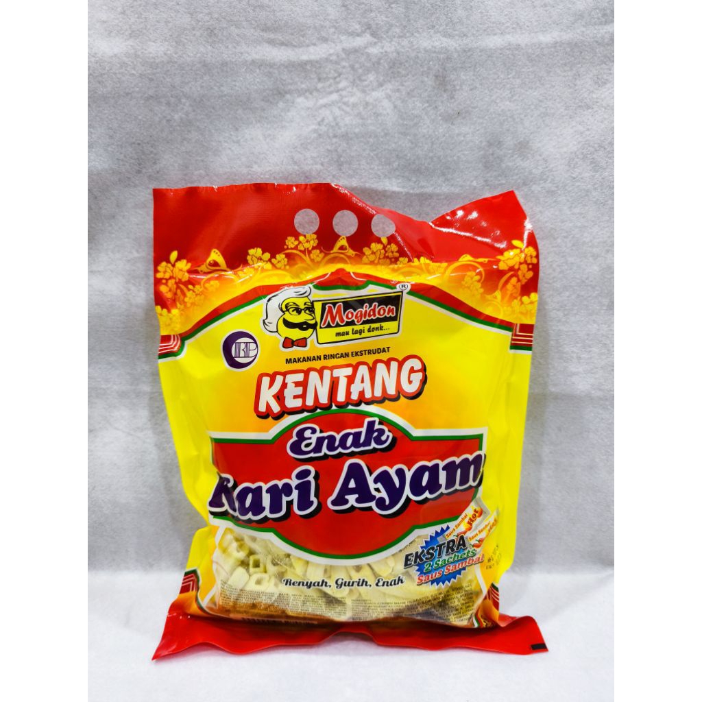 Mogidon Kerupuk Kentang Rasa Kari Ayam 200gr/5pcs