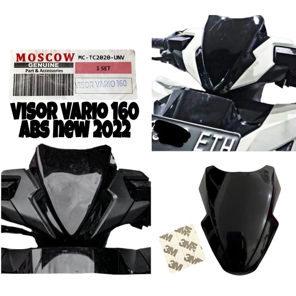 VISOR VARIO 160 ABS NEW 2022 HITAM VISOR VARIO 160 CBS MODEL SEPERTI ORIGINAL HONDA NEW WINSIL VARIO