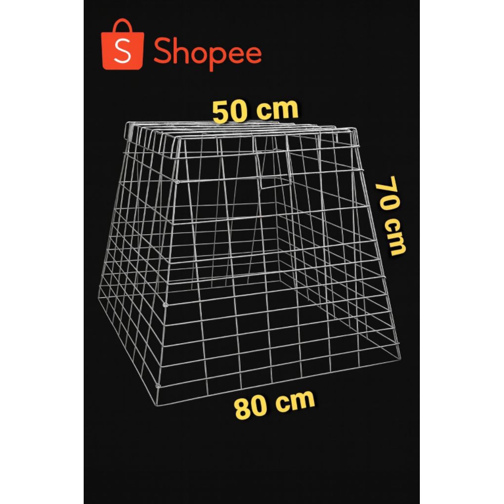 KANDANG AYAM PIRAMID LIPAT UKURAN 50X70X80, KANDANG AYAM KAMPUNG, KANDANG UNTUK BEBEK KECIL