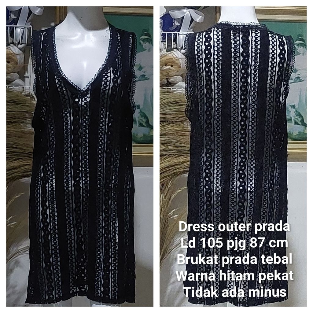dress outer brukat prada