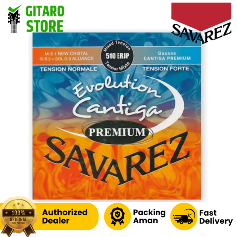 Savarez 510ERJP EVOLUTION CANTIGA PREMIUM Senar Savarez 510 ERJP Mixed Tension Classical Guitar Set