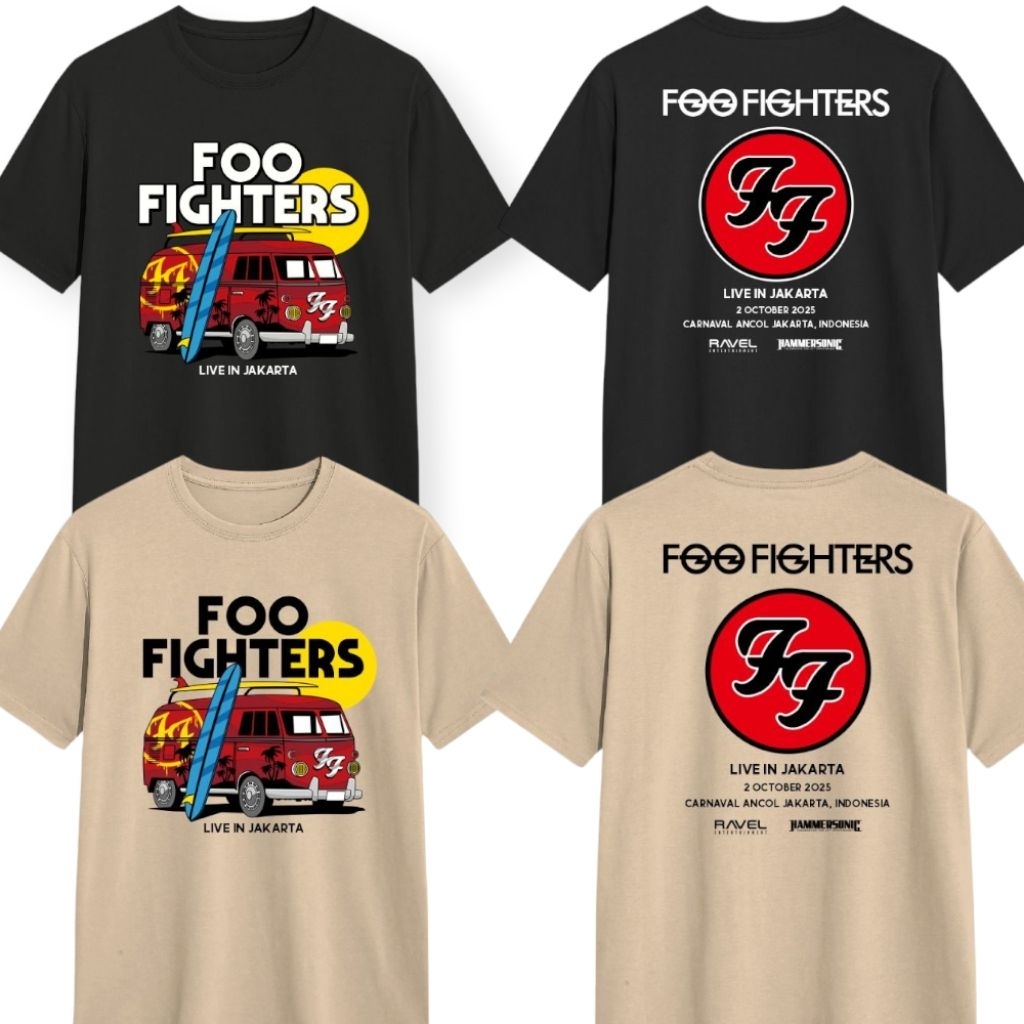 Kaos Foo fighters Live in Ancol - Kaos Foo fighters konser di jakarta 2025 - kaos konser - kaos dist