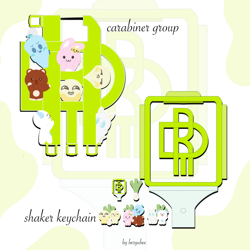 NCT Dream Inspired Carabiner and Shaker Keychain