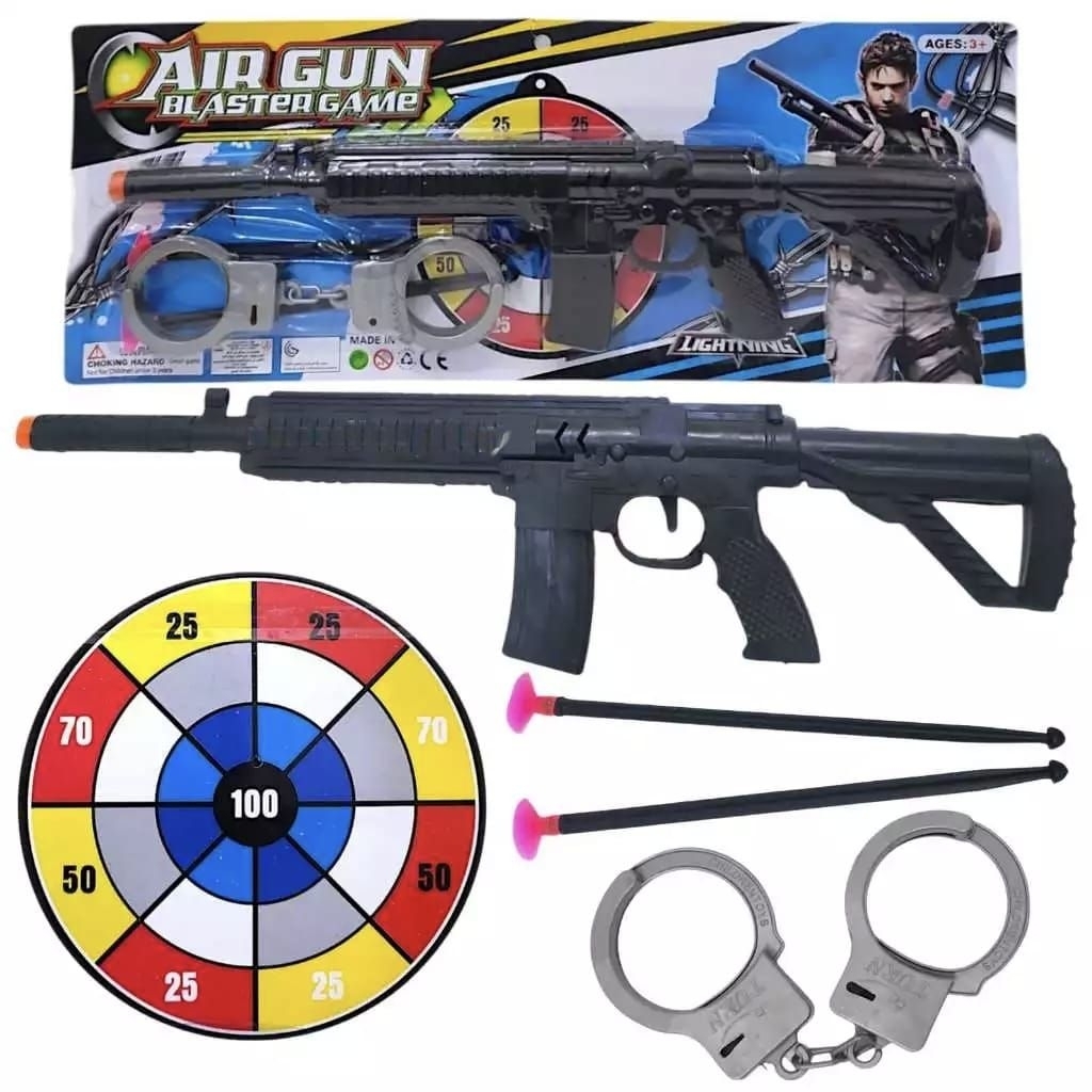 1092 Pistol Mainan | Mainan Pistol Free 3 Panah Peluru Karet | Mainan Anak Anak Penghilang Stres | M
