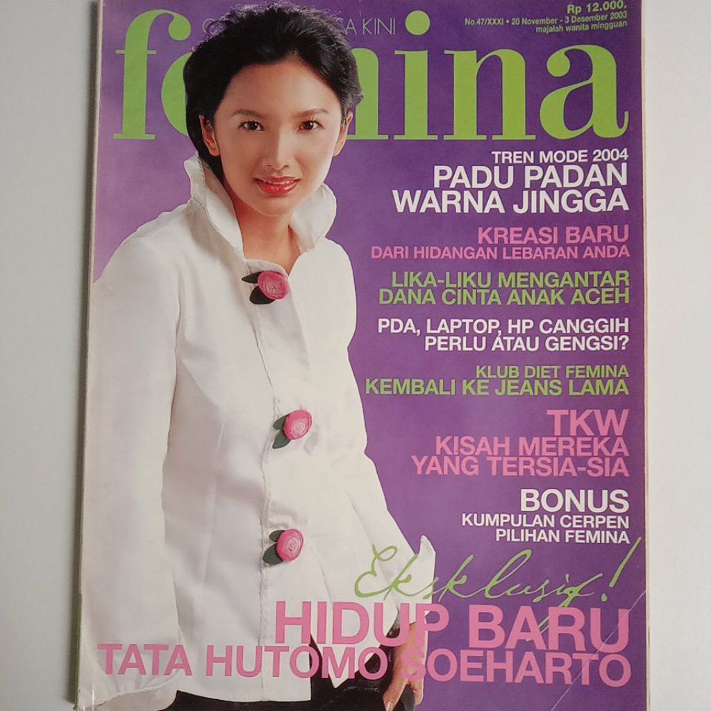 Majalah Femina Tahun 2003 Cover Tata Hutomo Soeharto
