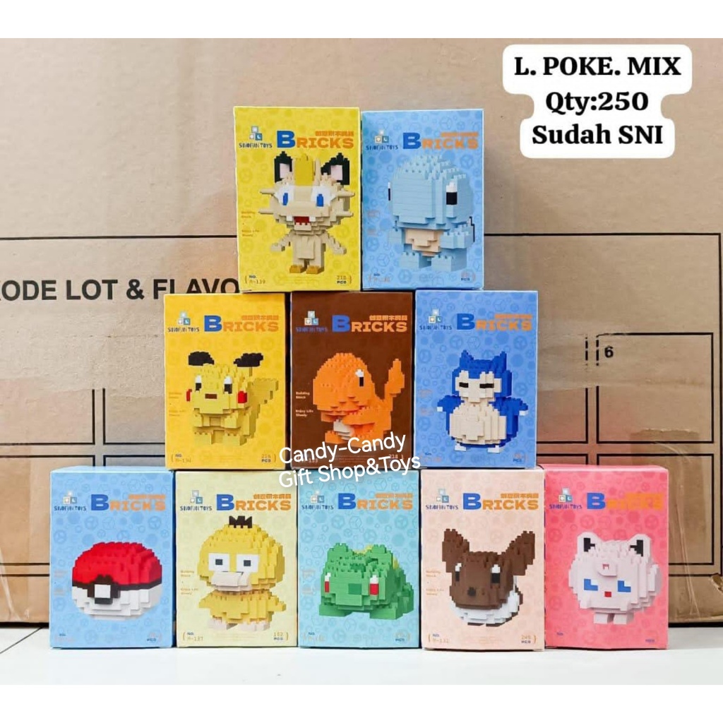 lego pokemon , mainan anak pasang pikachu pokemon