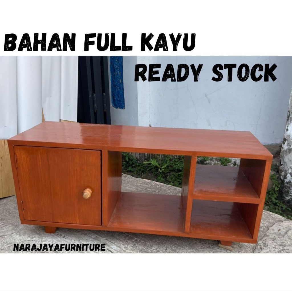 Ready Meja TV Minimalis | Meja Kayu | Meja minimalis Kayu Mahoni