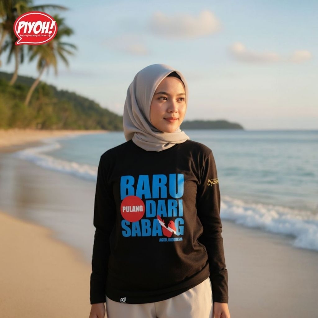 Kaos SABANG - PIYOH - Baru Pulang Sabang (Lengan Panjang) UNISEX