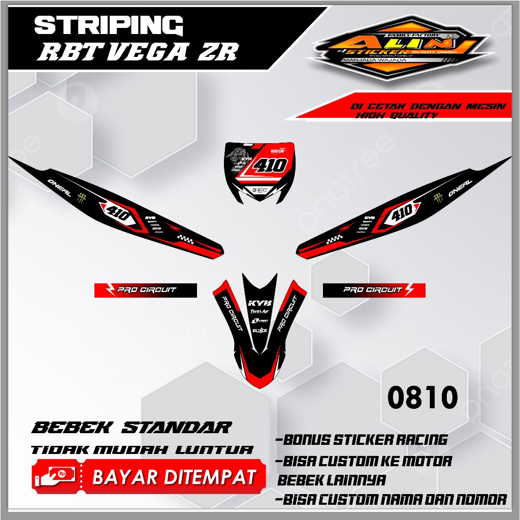 0810 STRIPING  RBT VEGA ZR  - STRIPING VARIASI VEGA ZR  DESAIN RACING