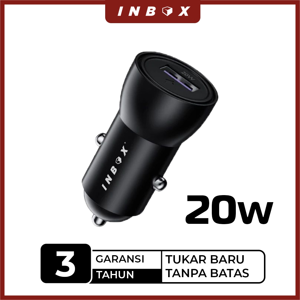 INBOX Car Charger Mobil CC-2 USB Fast Charging 20W