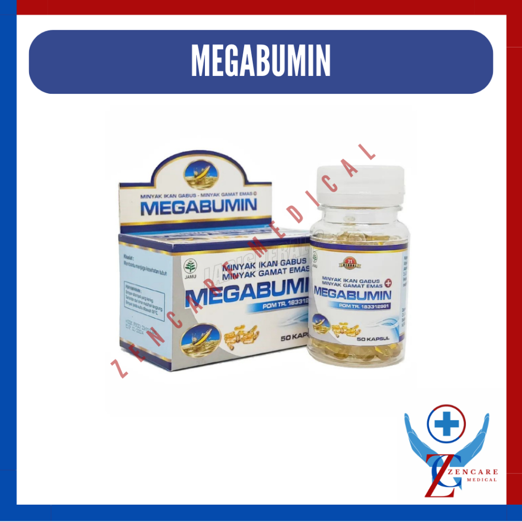Megabumin Minyak Ikan Gabus Gamat 50 Kapsul || Megabumin Ekstrak Ikan Gabus Gamat 50 Kapsul