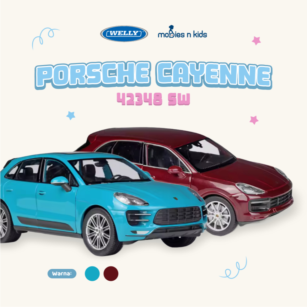 Mobies n Kids - Welly Porsche Cayenne | Mobil Miniatur | Mainan Anak & Koleksi