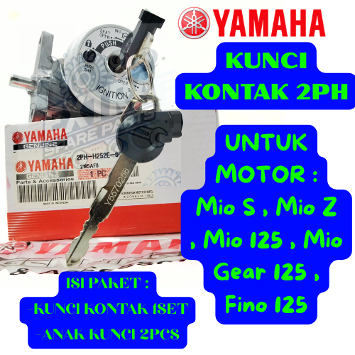 Kunci Kontak Set KODE-2PH untuk Motor Yamaha Mio S, Mio Z, Mio 125, Mio Gear 125,Fino KUALITAS 100%.