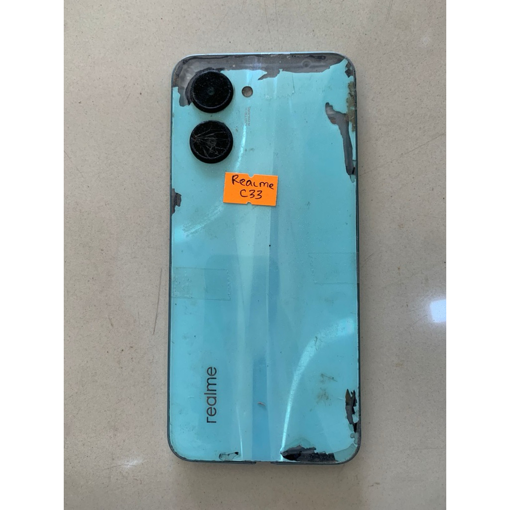 Realme C33 mesin normal, minus LCD
