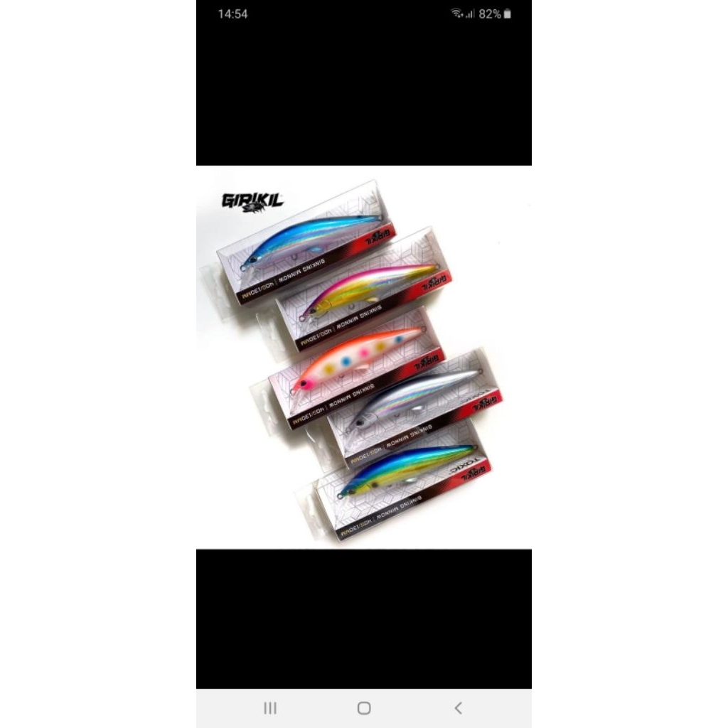 Toxic Girikil Minnow Sinking 40g / 130mm (Tanpa Hook)