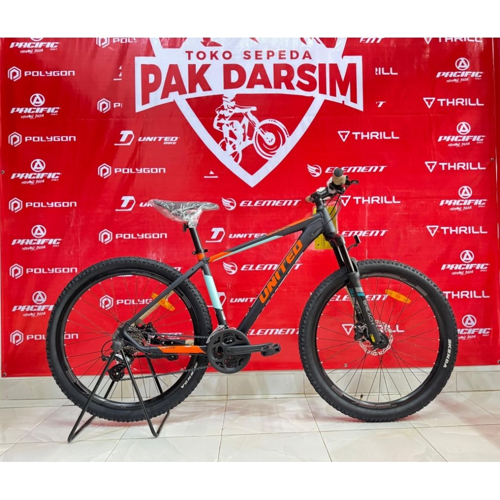 United Miami 3.0 Frame aluminium rem hidrolik sepeda gunung 27.5