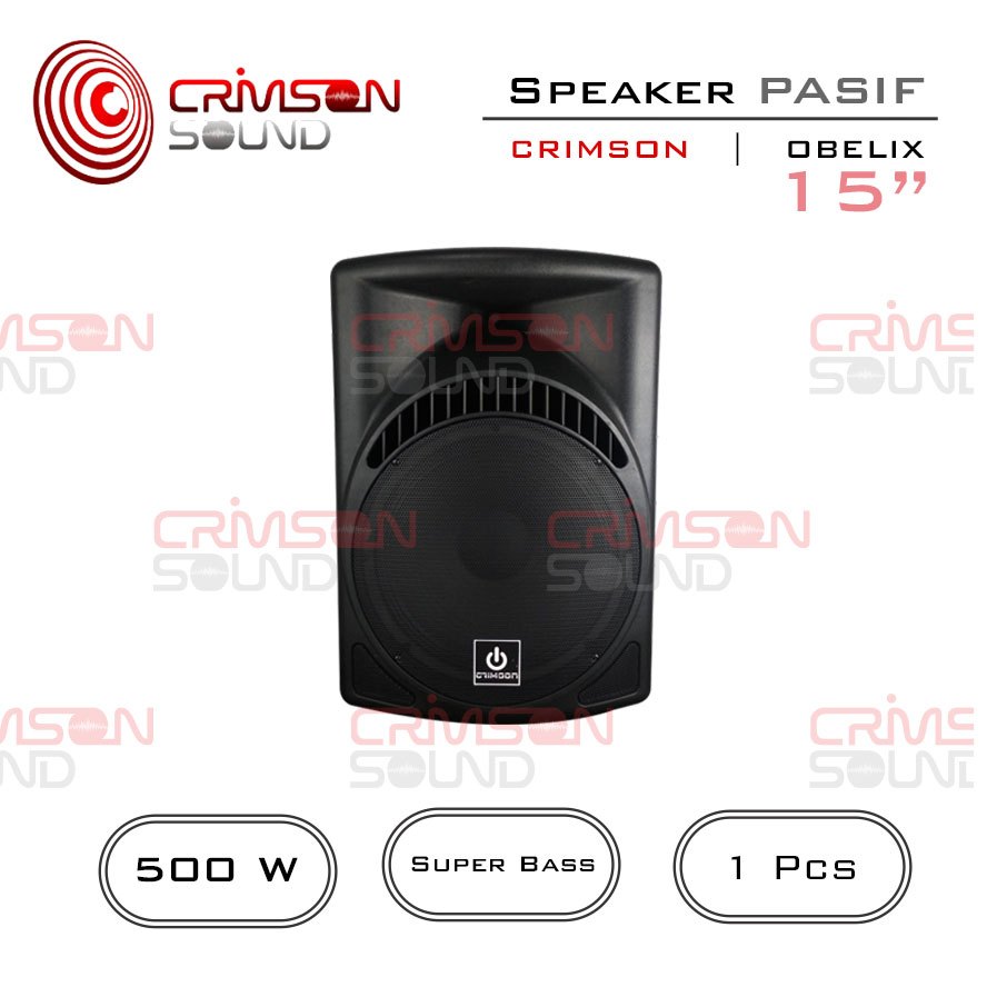 SPEAKER PASIF OBELIX 500 WATT 15 Inch Bluetooth CRIMSON CR-15 OBELIX