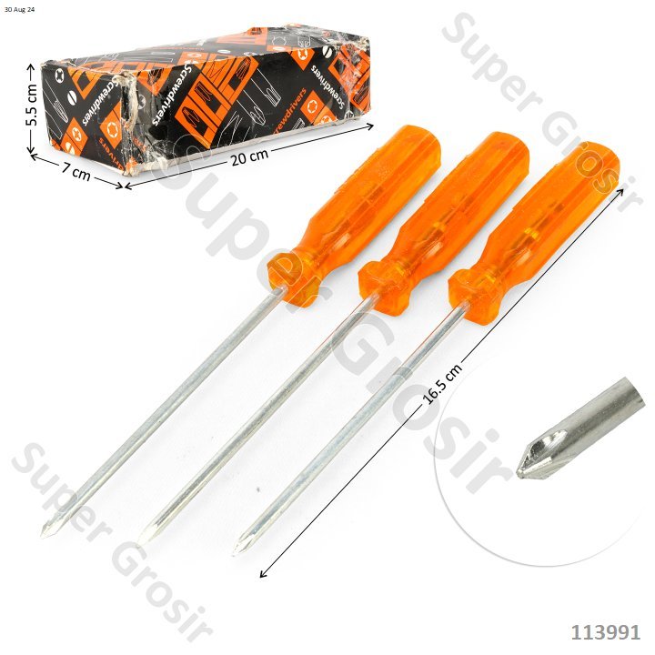 Obeng Kurus (+) 4 Inch Screwdriver_Obeng Multi_Obeng panjang_Obeng Plus_Drei Plus
