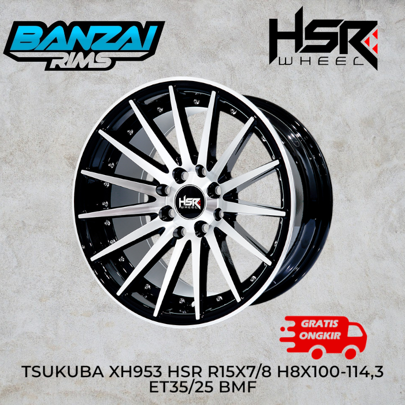 Velg Racing R15 Lebar 7/8 HSR Tsukuba Mobil 15/ velg mobil model jari jari tipe celong hsr r15