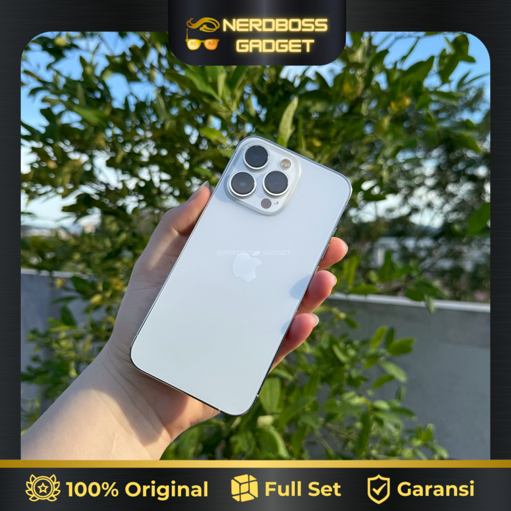 APPLE IPHONE 13 PRO SILVER 128GB ORIGINAL MULUS MANTAP FULLSET