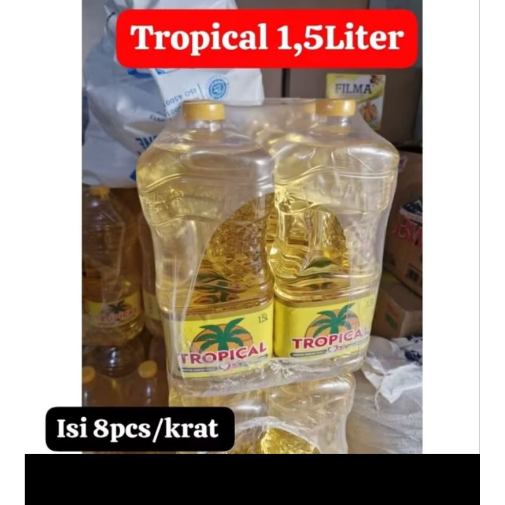 Minyak Tropical 1.5 Liter - KRAT Isi 8 Pcs