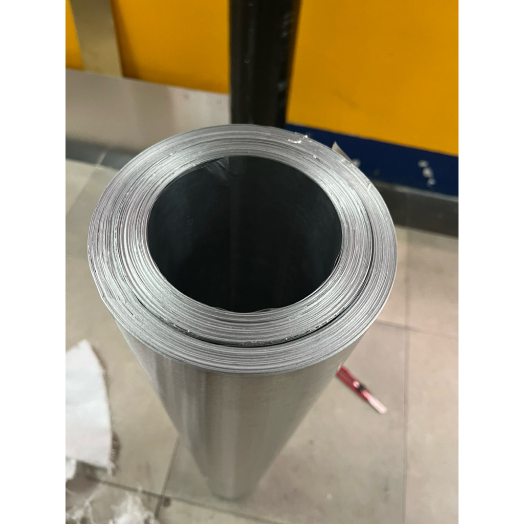 seng plat alumunium 0,1mm x 1meter x 1Roll panjang 50meter / alumunium talang / anti karat / seng al