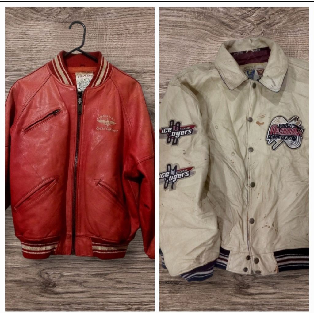 2 AVIREX LEATHER JACKET bonus 2.wilsons leather