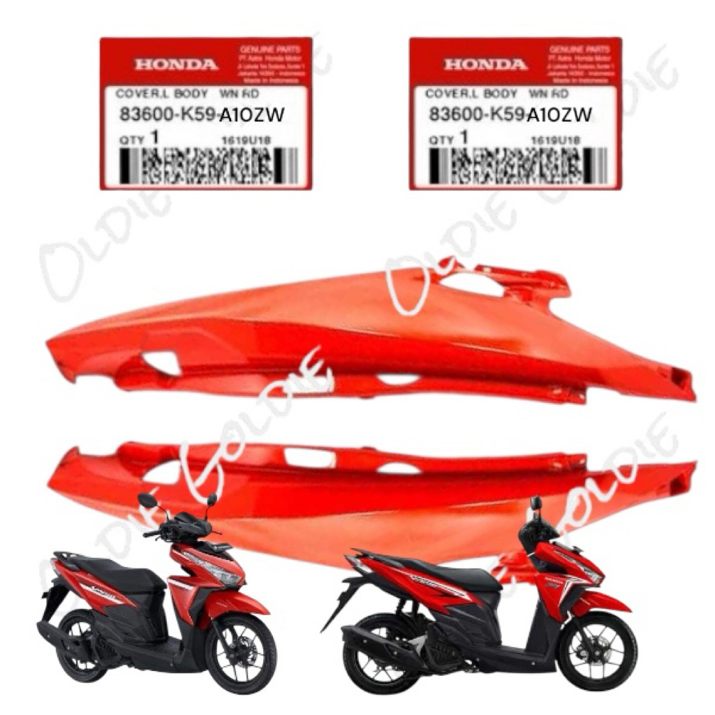 83500-K59-A10ZW 83600-K59-A10ZW Body Kanan atau Kiri Vario 125 150 LED OLD K59 AHM