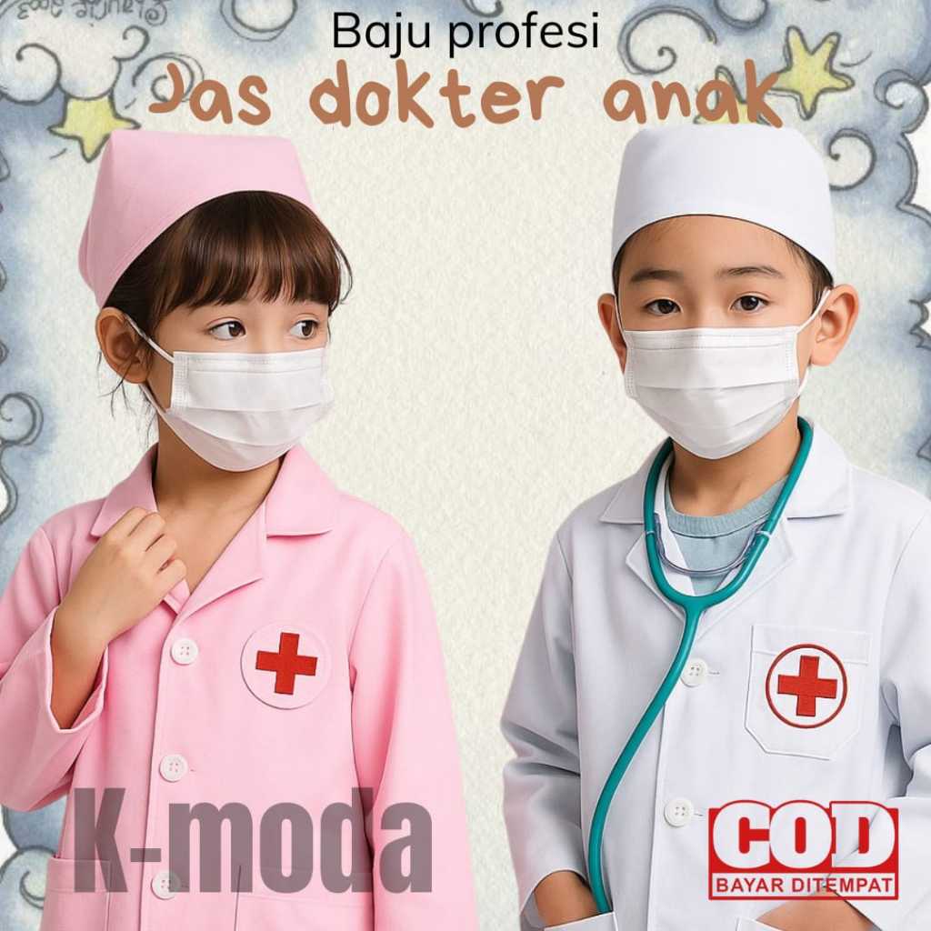 - Baju Profesi Anak Jas Dokter/ seragam jas dokter anak /baju jas dokter anak nyaman dipakai baju pr