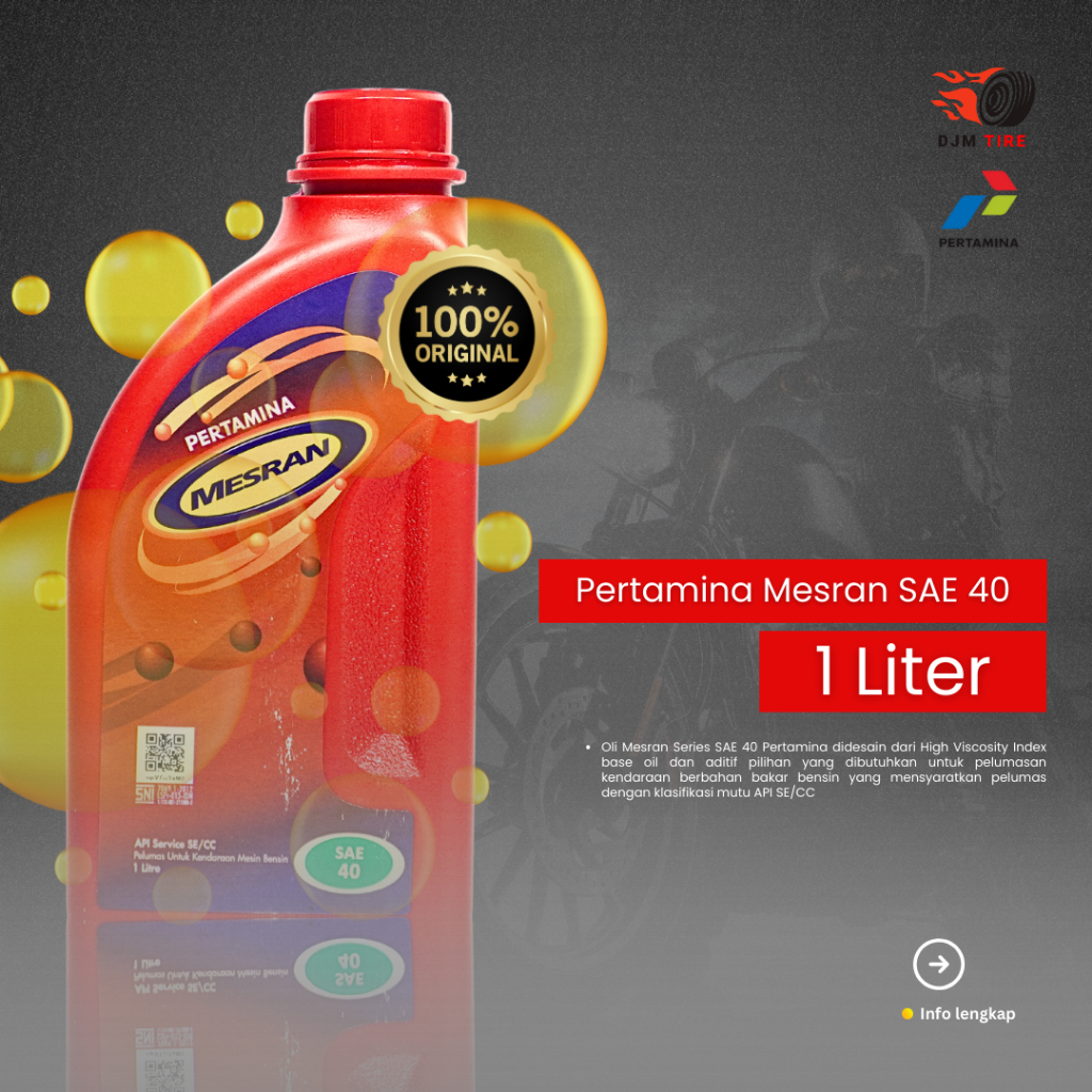 OIL MOTOR OLI MESRAN SAE40 1L SAE 40 OLI PERTAMINA