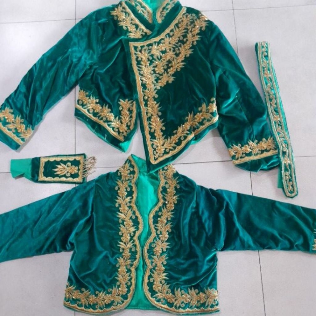 Beskap pengantin adat basahan jogja solo rompi bludru