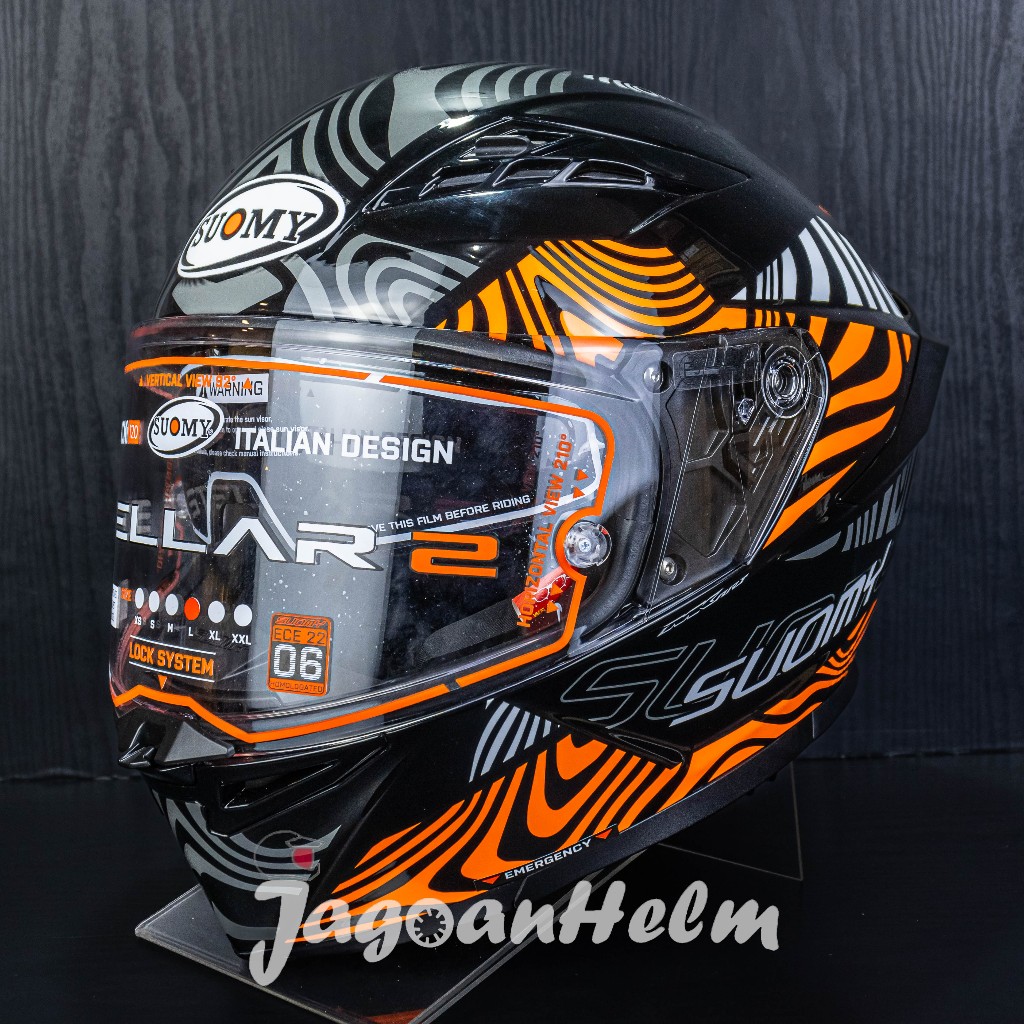 SUOMY HELM STELLAR 2 MOLTEN  | ORANGE | FULL FACE DOUBLE VISOR