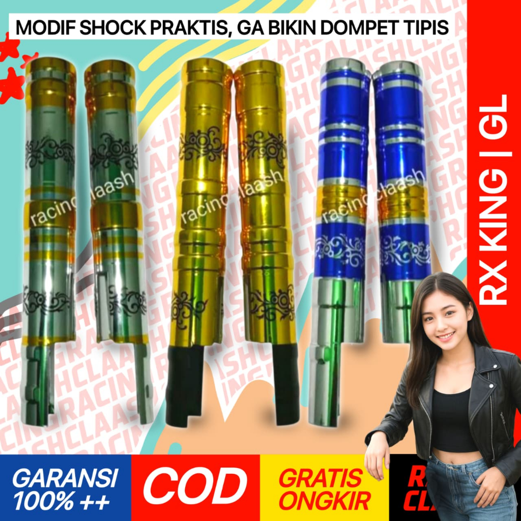Racing Claash Cover Shock Depan Rx King GL Cover Shockbreaker Sok Rx King GL Max Pro New Old 1