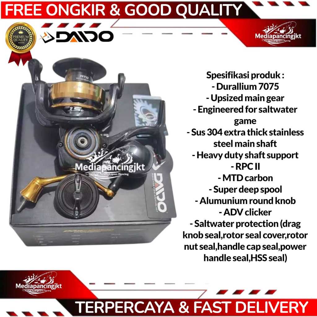 Reel Daido Dogtooth Saltwater - Reel Pancing Daido