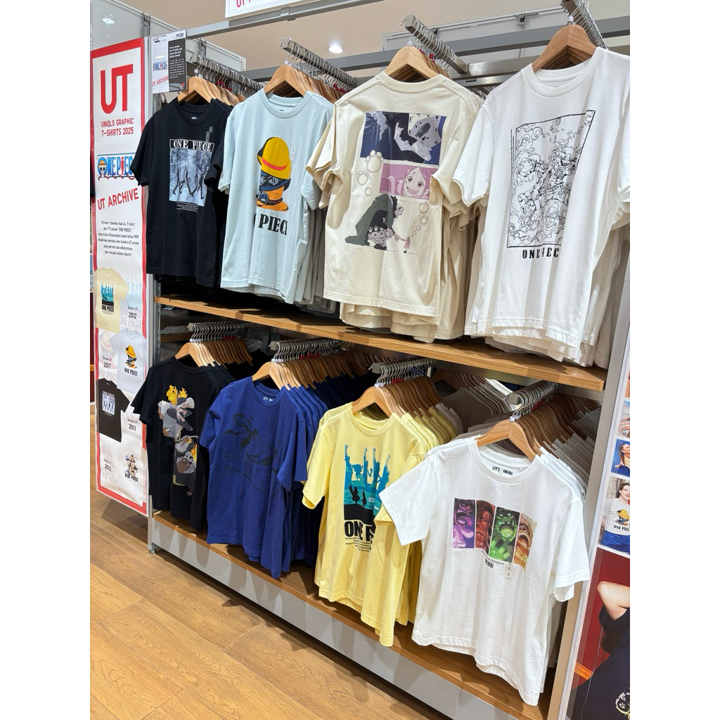 UNIQLO Kaos UT Archive ONE PIECE Lengan Pendek Luffy Ace Kaido Gear Second Tshirt Original Jastip
